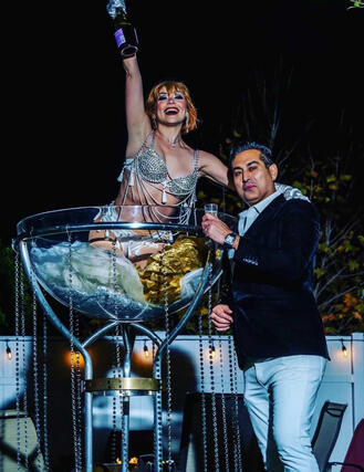 Champagne Glass Service