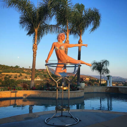 White Party Giant Champagne Glass Tonya Kay